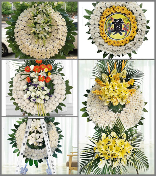 山东青岛即墨市北安街道朱家埠南村花圈速递